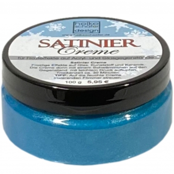 Satiniercreme in der Farbe Capri Blau - 100g